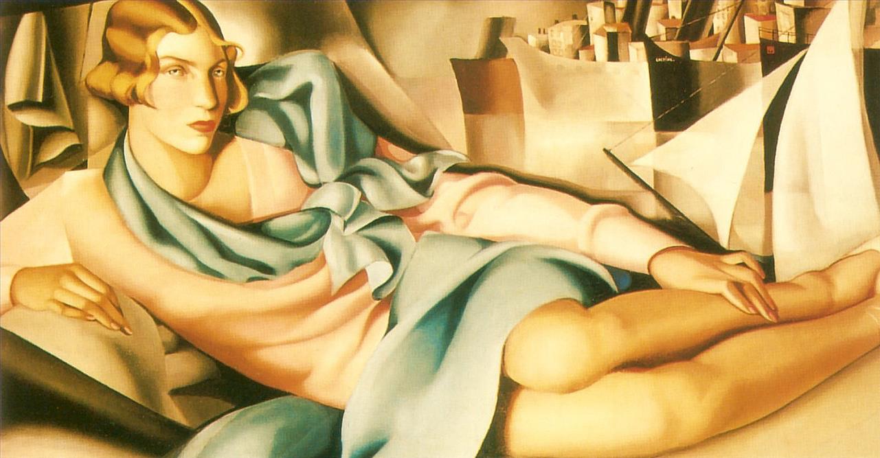 アルレット・ブカールの肖像画 1928年 現代 タマラ・ド・レンピッカ油絵